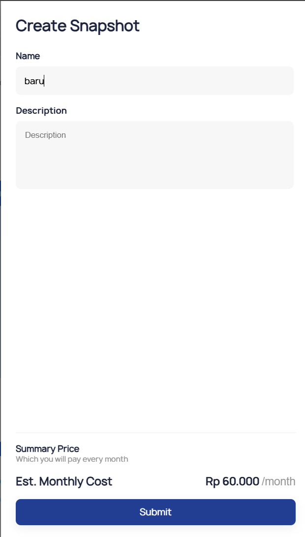 create snapshot